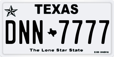 TX license plate DNN7777