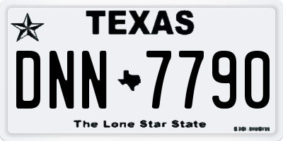 TX license plate DNN7790