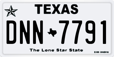 TX license plate DNN7791