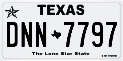 TX license plate DNN7797