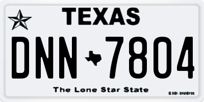 TX license plate DNN7804