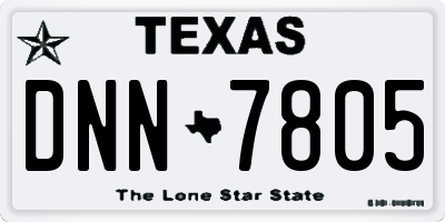 TX license plate DNN7805
