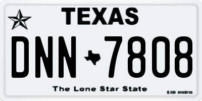 TX license plate DNN7808