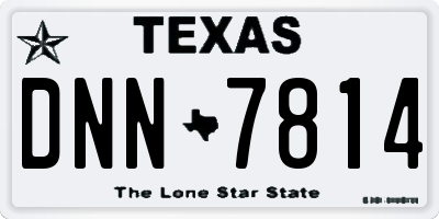 TX license plate DNN7814
