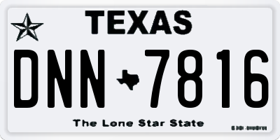 TX license plate DNN7816