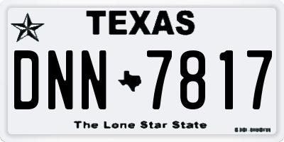 TX license plate DNN7817
