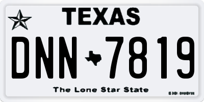 TX license plate DNN7819