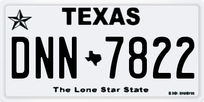 TX license plate DNN7822