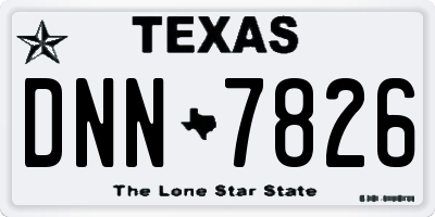 TX license plate DNN7826
