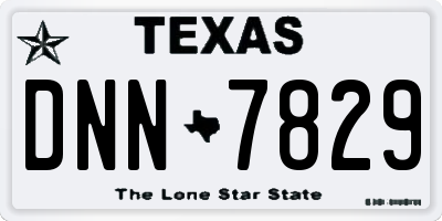 TX license plate DNN7829