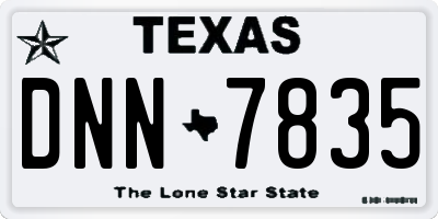 TX license plate DNN7835