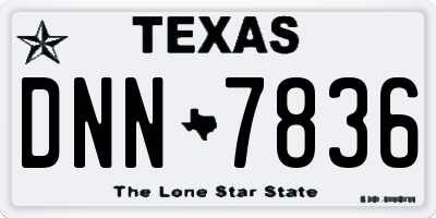TX license plate DNN7836