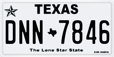TX license plate DNN7846