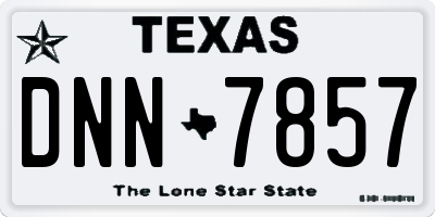TX license plate DNN7857