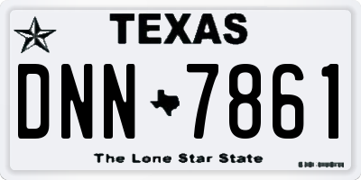 TX license plate DNN7861