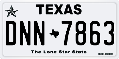 TX license plate DNN7863