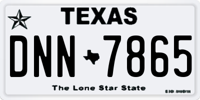 TX license plate DNN7865