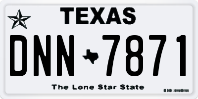TX license plate DNN7871