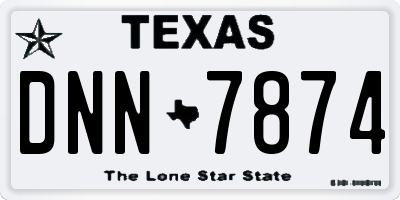 TX license plate DNN7874