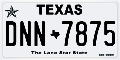 TX license plate DNN7875