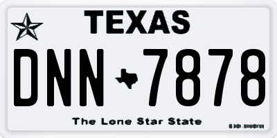 TX license plate DNN7878