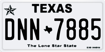 TX license plate DNN7885
