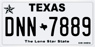 TX license plate DNN7889
