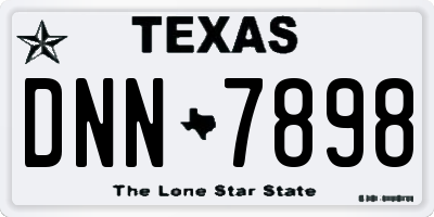 TX license plate DNN7898