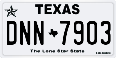 TX license plate DNN7903
