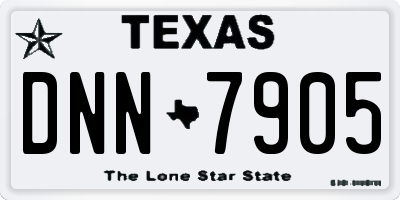 TX license plate DNN7905