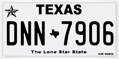 TX license plate DNN7906
