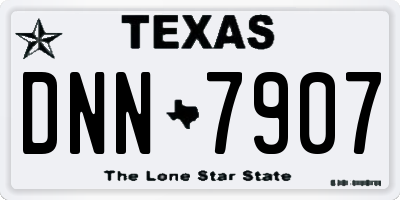 TX license plate DNN7907