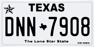 TX license plate DNN7908