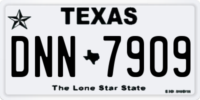 TX license plate DNN7909