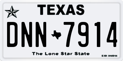 TX license plate DNN7914