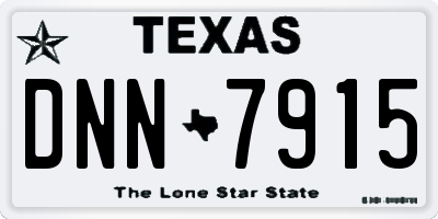 TX license plate DNN7915