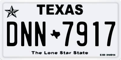 TX license plate DNN7917