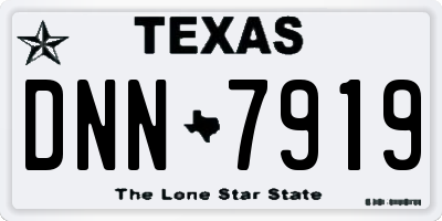TX license plate DNN7919