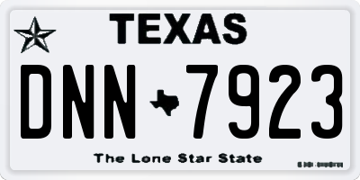 TX license plate DNN7923