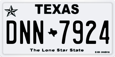 TX license plate DNN7924