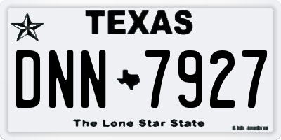 TX license plate DNN7927