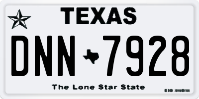 TX license plate DNN7928
