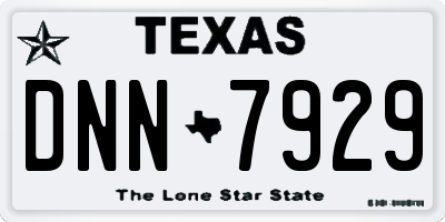 TX license plate DNN7929