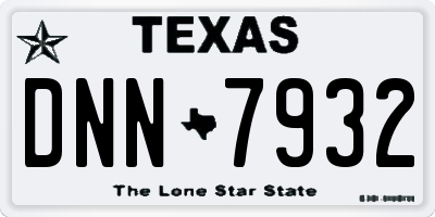 TX license plate DNN7932