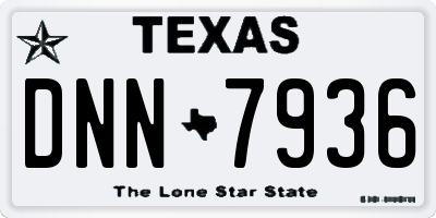 TX license plate DNN7936