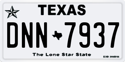 TX license plate DNN7937