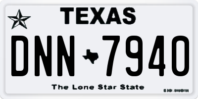 TX license plate DNN7940