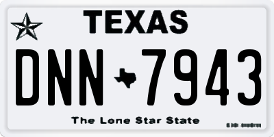 TX license plate DNN7943