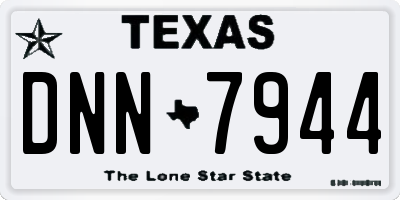 TX license plate DNN7944