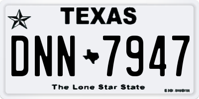 TX license plate DNN7947